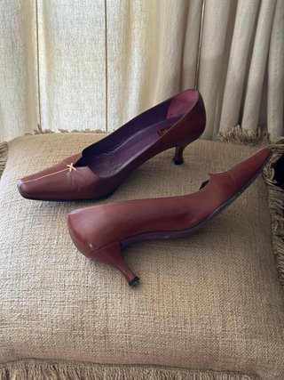 Tacones MTU Cuero Marrón