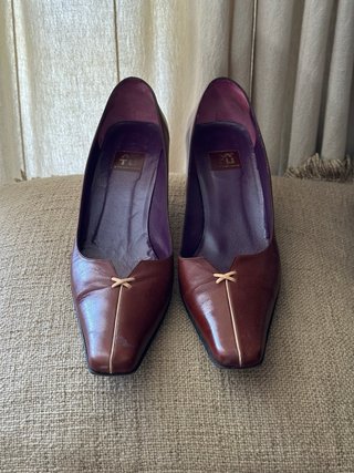 Tacones MTU Cuero Marrón