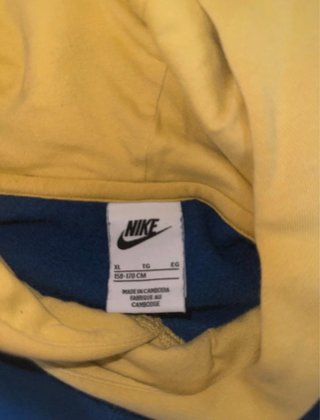 Sudadera Nike azul y amarilla
