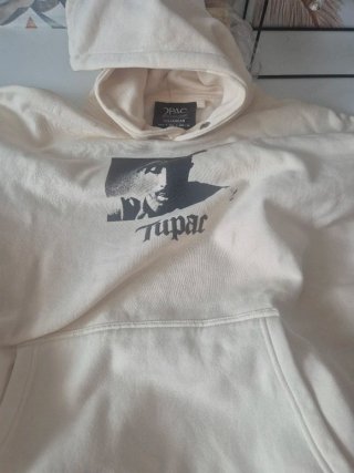 Sudadera 2Pac Pull&Bear Blanca Talla S