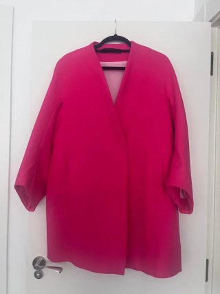 Abrigo Zara Basic Rosa Talla M. Nuevo sin etquetas