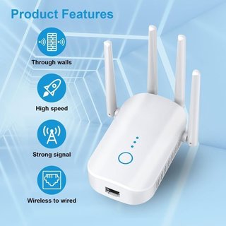 Repetidor WiFi Doble Banda 1200 Mbps · NUEVO
