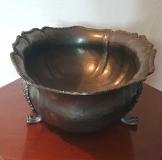 Antico centro tavola fine XIX secolo in peltro
