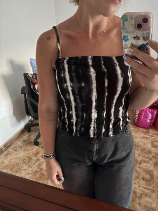 Blusa de tirantes estampada