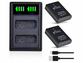 Cargador y 2 Baterías Pickle Power EN-EL14