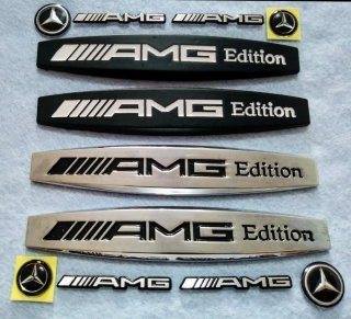 Placas AMG Mercedes Benz de aluminio con adhesivo