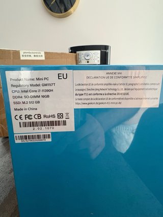 Mini PC GEEKOM IT11 i7 16GB RAM 512GB SSD