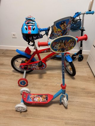Set Bici, Patinete y proteciones Patrulla Canina