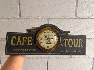 Reloj de Pared Estilo Vintage Cafe de la Tour