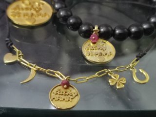 Conjunto Tous Plata Vermeil Rosa