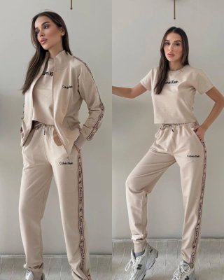 Chándal Calvin Klein 3 Piezas Beige