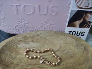 Pulsera Tous Plata Vermeil Rosado Oso
