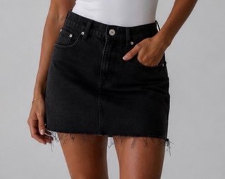 Falda vaquera negra