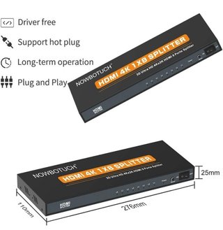 Splitter HDMI 1x8 4K 8 Salidas · Nuevo
