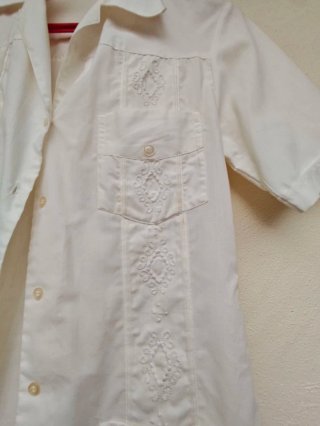 Vestido Guayabera Artesanal Cubano Talla 38/40