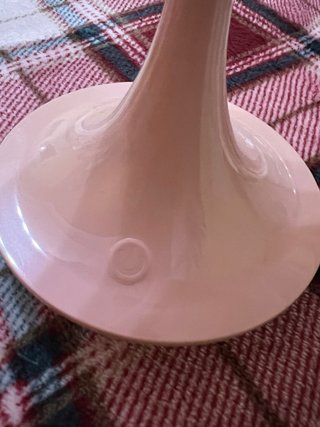 Lámpara de mesa táctil rosa y blanca