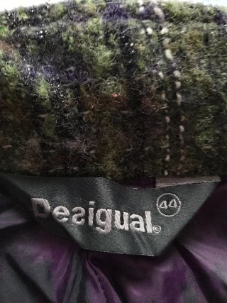 Abrigo Desigual verde talla 44