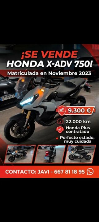 Honda XADV 750 . Matrículada en Noviembre del 2023