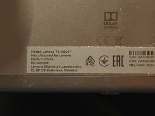 Tablet Lenovo TB-X606F