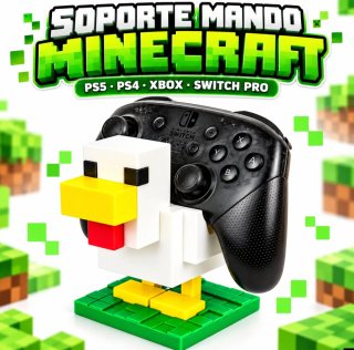 Soporte para mando estilo Minecraft – Impresión 3D