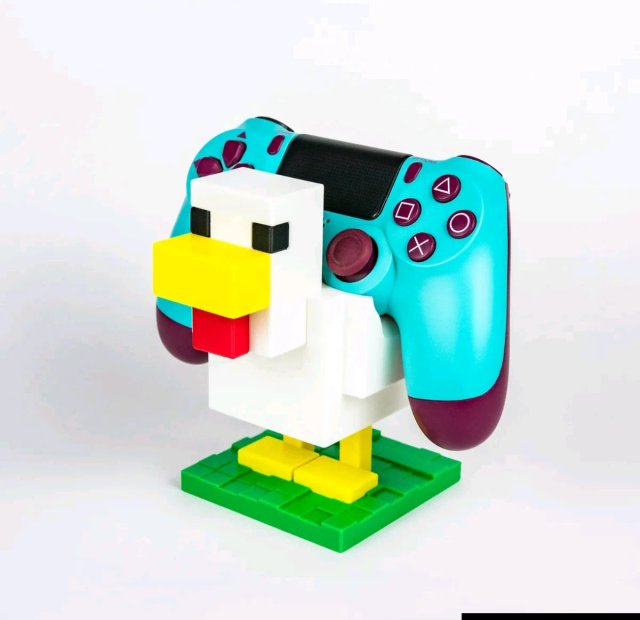Soporte para mando estilo Minecraft – Impresión 3D