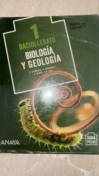 Libro Biología y Geología 1º Bachillerato Anaya