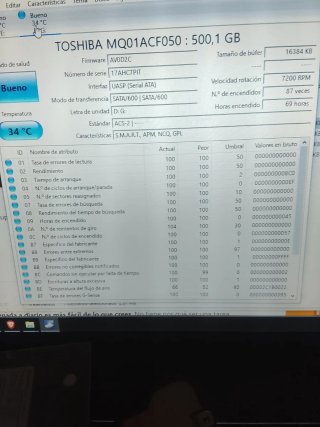 TOSHIBA MQ01ACF050 500.1 GB SATA HDD
