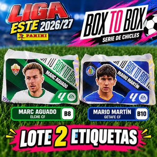 Lote Etiquetas chicles Box to Box Liga Este 26/27