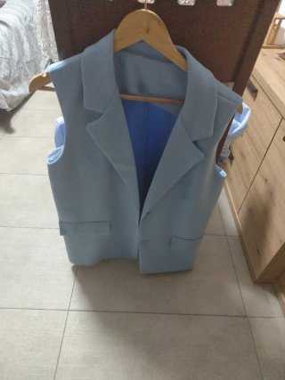 Chaleco Azul Estilo Americana