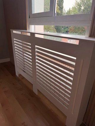 Cabecero cama de lamas Blanco de Madera.