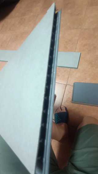 Suelo vinilo click gris 5m²
