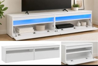 Mueble para TV Blanco con Iluminación LED