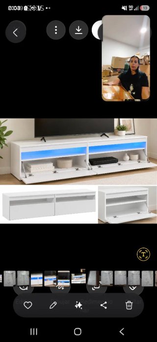 Mueble para TV Blanco con Iluminación LED