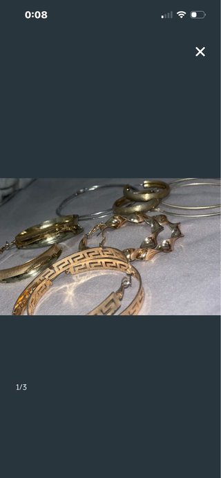 Aros de oro y plata