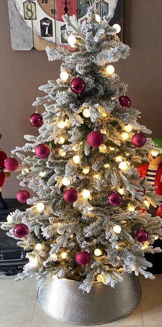 Árbol de Navidad Nevado 1,90m con Luces