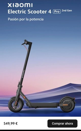 Patinete Eléctrico Xiaomi 4 Pro 2ª Generación