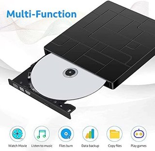 Grabadora DVD externa USB 3.0 + lector SD · Nueva
