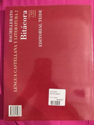 Bitácora 2, Bachillerato: lengua castellana y l...