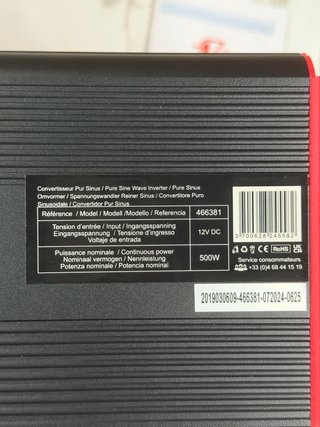 Inversor de onda sinusoidal pura EZA 500W