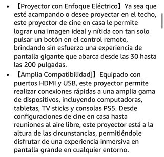 Proyector FullHD 1080P Pro - Nuevo a estrenar