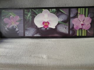 Cuadro Decorativo Orquídeas y Bambú