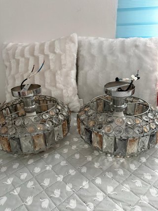 Lámparas de Pasillo Cristal y Metal