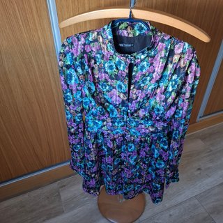 Vestido Midi Zara Estampado Floral Talla S