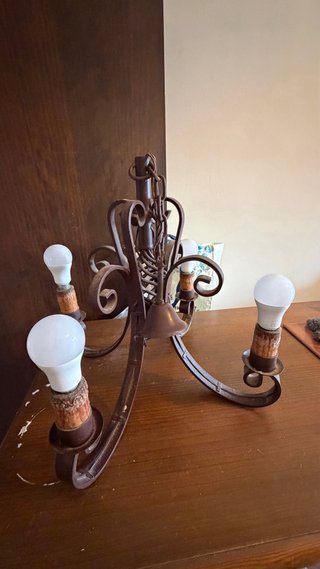 Lámpara de Forja Tipo Candelabro
