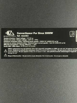 Inversor de Onda Sinusoidal Pura EZA 2000W