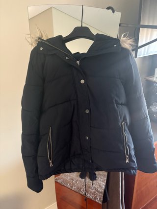 Casaco acolchoado preto Pull&Bear