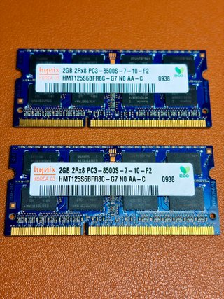 Kit 2x2GB RAM SO-DIMM DDR3 Hynix | 4GB Total |