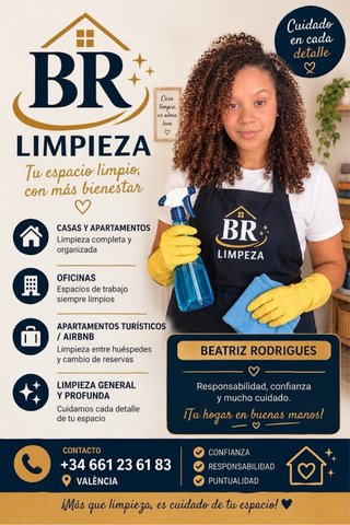 Limpieza de hogar por horas, persona responsable