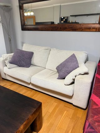 Set divani 3 e 2 posti beige