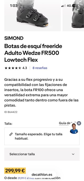 Botas de Esquí FR 500 Freeride